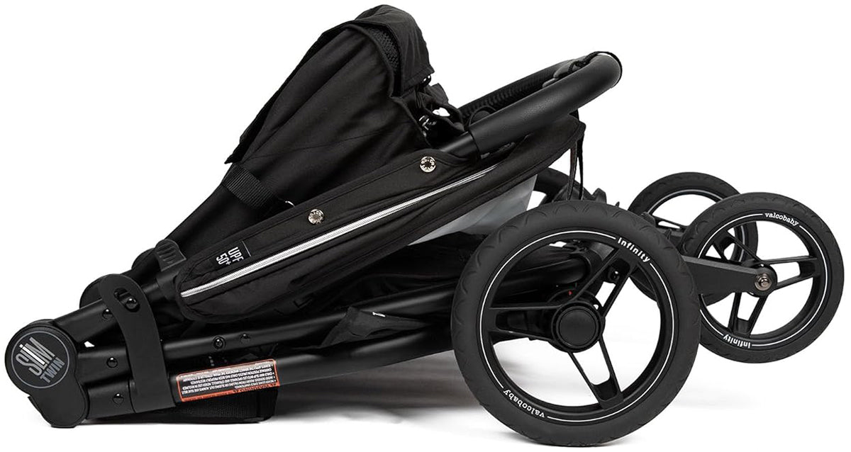 Valco Baby Slim Twin Double Stroller Sport Edition - Raven