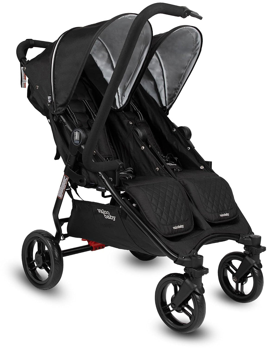 Valco Baby Slim Twin Side By Side Double Stroller - Licorice