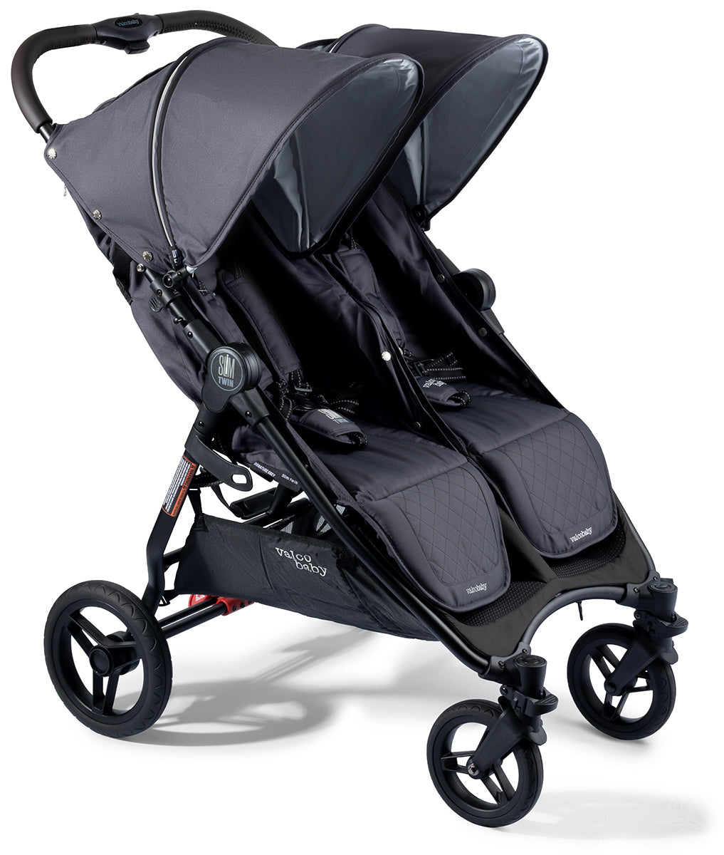 Valco Baby Slim Twin Double Stroller Sport Edition - Signature Grey