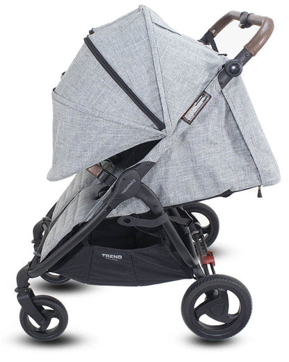 Valco Snap Duo Trend Side by Side Double Stroller + Bassinet Bundle - Charcoal / Charcoal