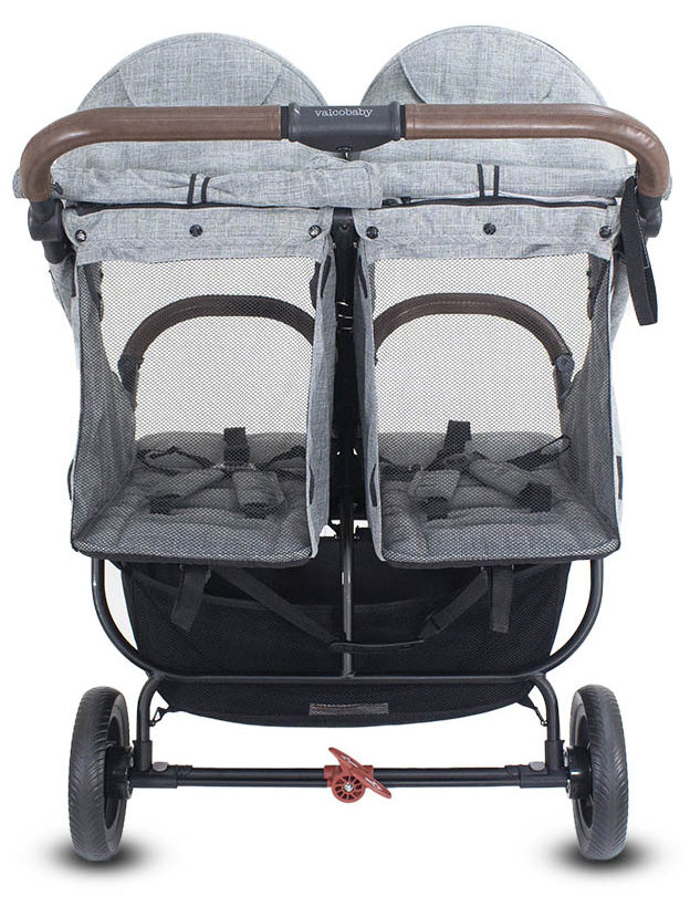 Valco Snap Duo Trend Side by Side Double Stroller + Bassinet Bundle - Black / Black