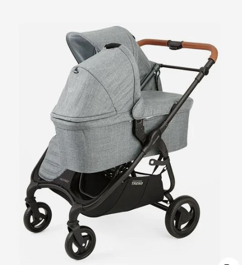 Valco Snap Duo Trend Side by Side Double Stroller + Bassinet Bundle - Denim / Denim