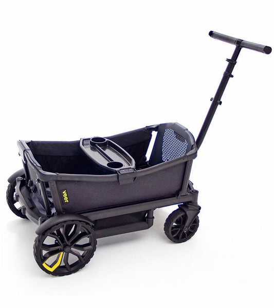 Veer Cruiser (2 Seater) Stroller Wagon + Canopy Bundle - Joshua Green/Gray