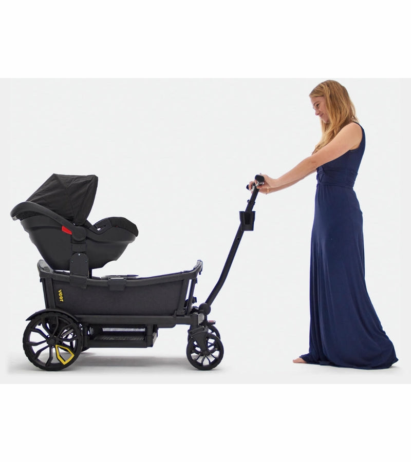 Veer Cruiser (2 Seater) Stroller Wagon + Canopy Bundle - Joshua Green/Gray