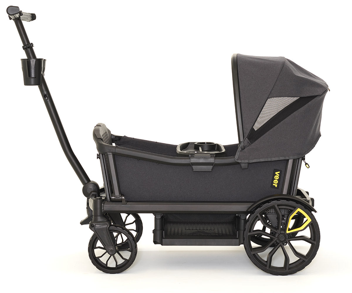 Veer Cruiser XL (4 Seater) Stroller Wagon + 2 Canopy Bundle - Grey