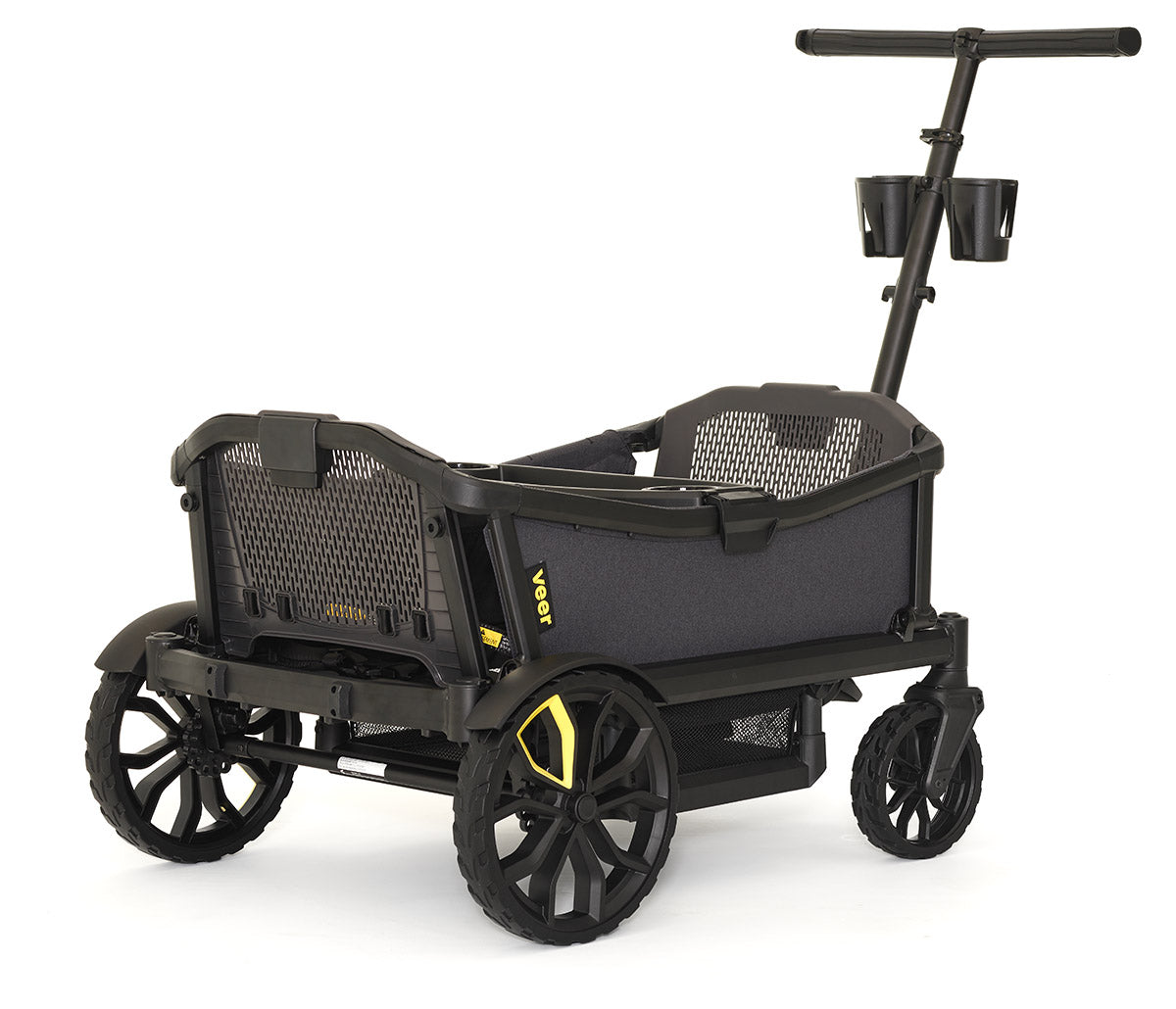 Veer Cruiser XL (4 Seater) Stroller Wagon + Basket Bundle - Grey