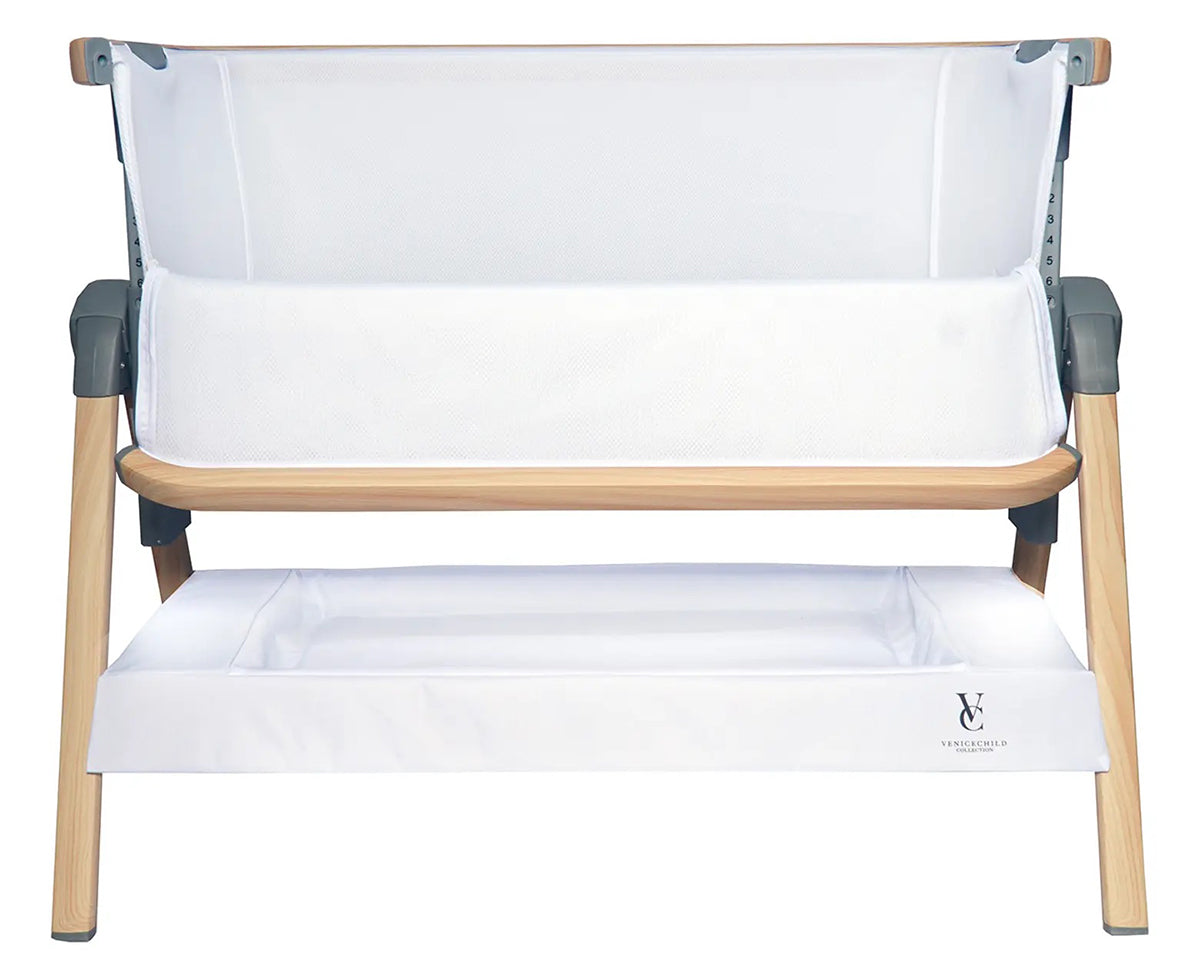 Venice Child California Dreaming Bedside Bassinet - White Wood