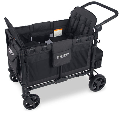 WonderFold W4 Elite Multifunctional Quad (4 Seater) Stroller Wagon - Charcoal Gray