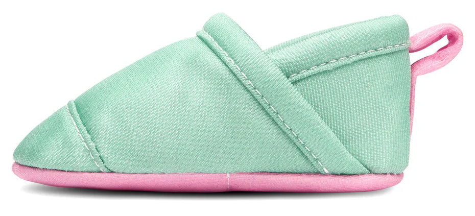 Woolybubs The Newbie Baby Shoe, Size 1 - Green / Pink