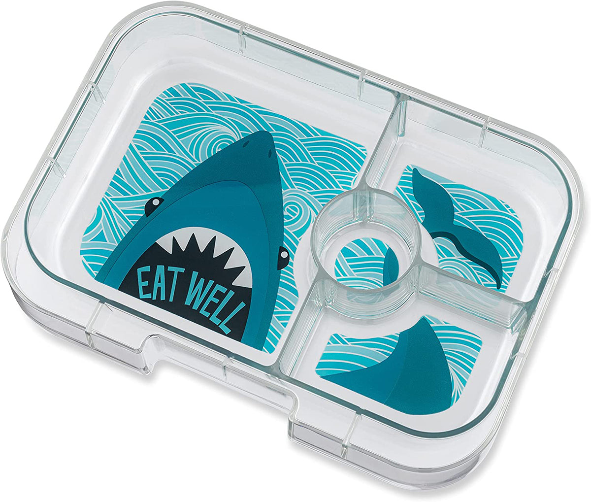 Yumbox Leakproof Bento Lunchbox, Panino - True Blue / Shark Tray