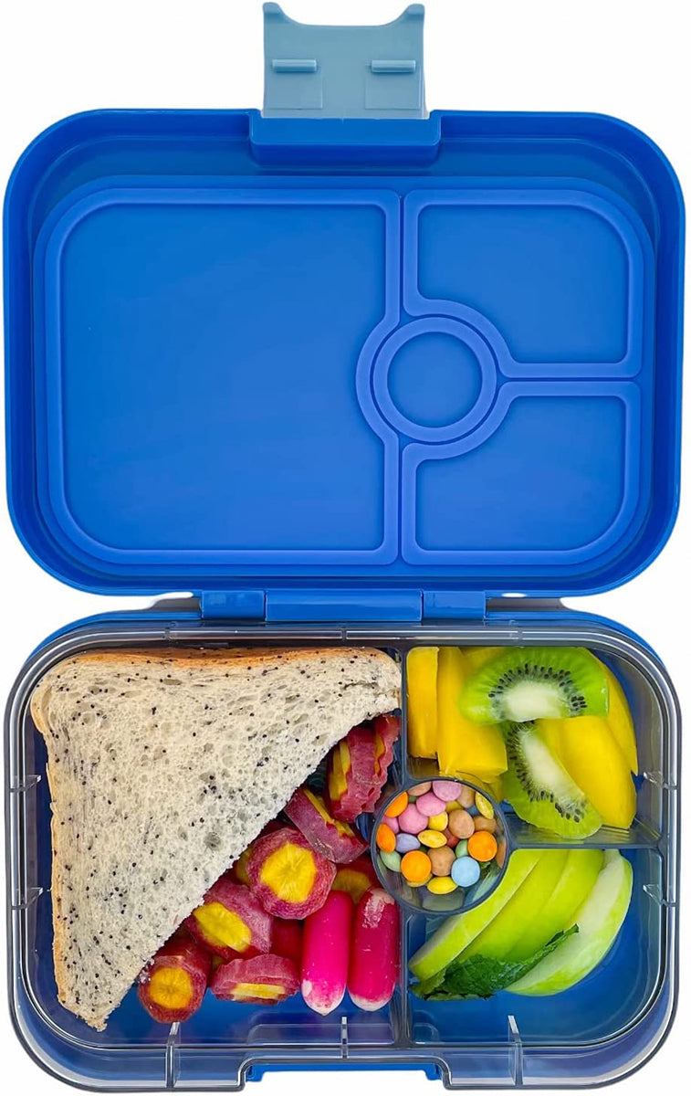 Yumbox Leakproof Bento Lunchbox, Panino - True Blue / Shark Tray