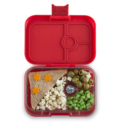 Yumbox Leakproof Bento Lunchbox, Panino - Wow Red / Shark Tray