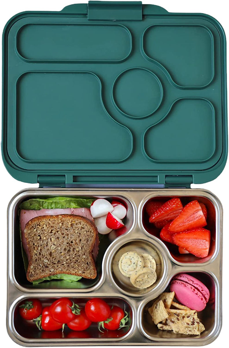 Yumbox Leakproof Bento Lunchbox, Presto Stainless Steel - Kale Green