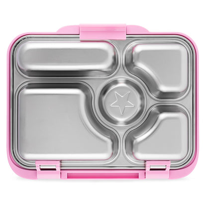 Yumbox Leakproof Bento Lunchbox, Presto Stainless Steel - Rose Pink