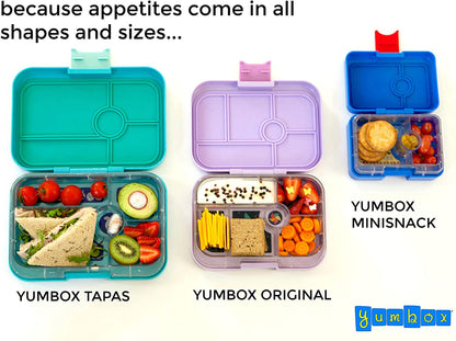 Yumbox Leakproof Bento Lunchbox, Tapas 5 Compartment - Antibes Blue / Bon Appetit Tray