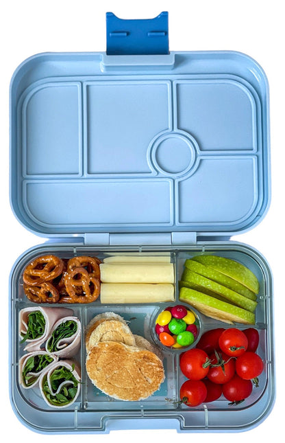 Yumbox Original Leakproof Bento Lunchbox, 6 Compartment - Hazy Gray / Paris Tray