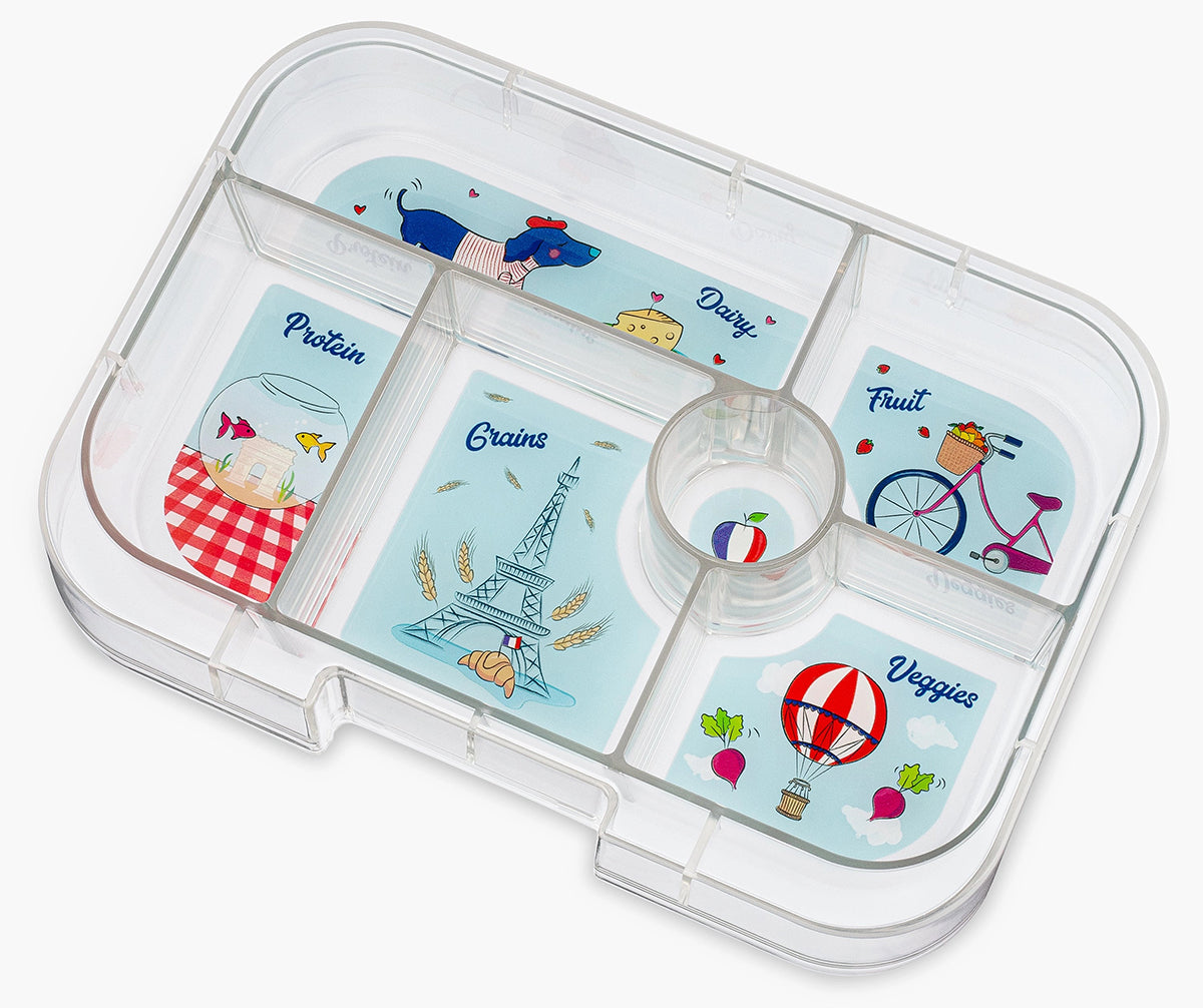 Yumbox Original Leakproof Bento Lunchbox, 6 Compartment - Lulu Purple / Paris Tray