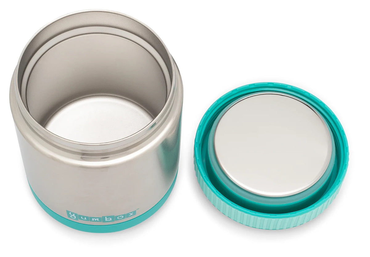 Yumbox Zuppa Stainless Steel Thermal Food Jar & Spoon, 14oz - Caicos Aqua