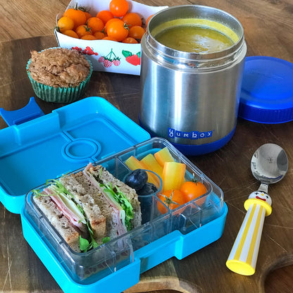 Yumbox Zuppa Stainless Steel Thermal Food Jar & Spoon, 14oz - Neptune Blue