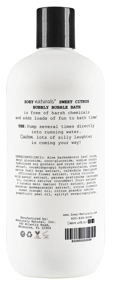 Zoey Naturals Bubbly Bubble Bath - Sweet Citrus