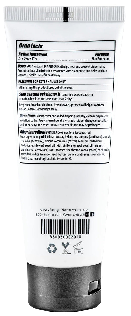 Zoey Naturals Diaper Cream - Fragrance Free