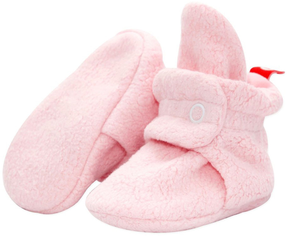 Zutano Cozie Fleece Baby Bootie - Baby Pink, 3m