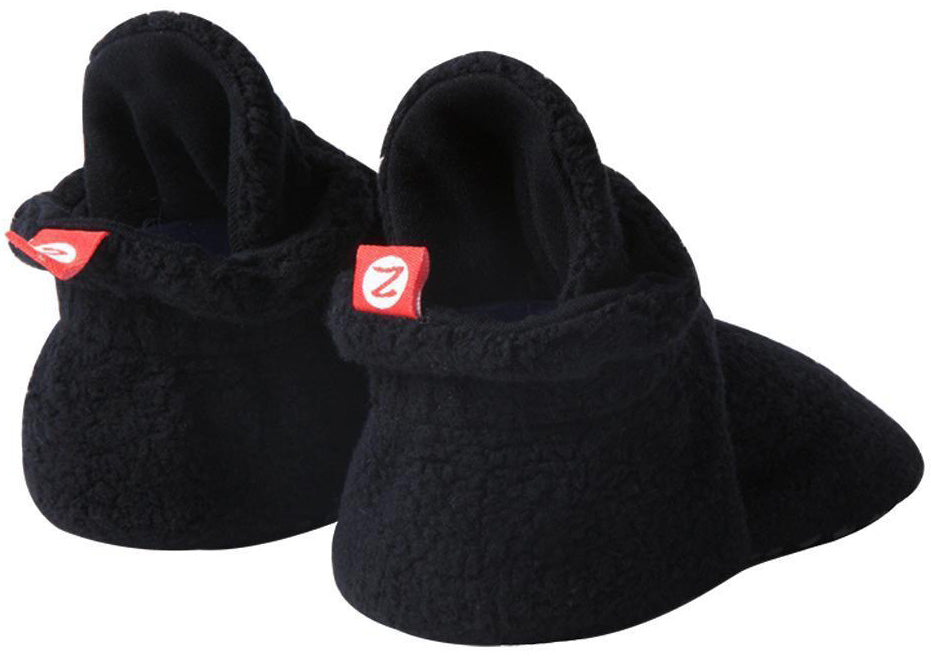 Zutano Cozie Fleece Baby Bootie - Black, 3m