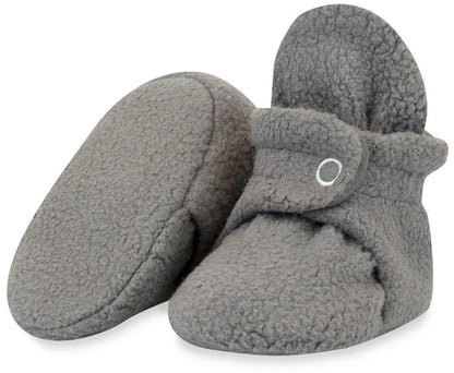 Zutano Cozie Fleece Baby Bootie - Gray, 3m