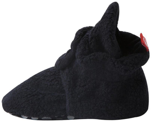 Zutano Cozie Fleece Gripper Baby Bootie - Black, 12m