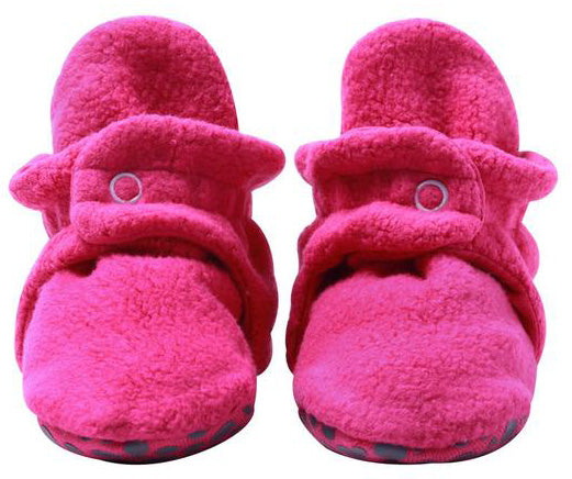 Zutano Cozie Fleece Gripper Baby Bootie - Fuchsia, 12m