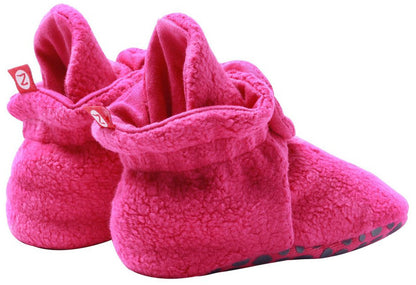 Zutano Cozie Fleece Gripper Baby Bootie - Fuchsia, 18m