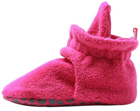 Zutano Cozie Fleece Gripper Baby Bootie - Fuchsia, 18m