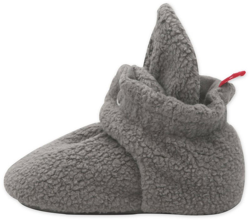 Zutano Cozie Fleece Gripper Baby Bootie - Gray, 12m