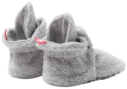 Zutano Cozie Fleece Gripper Baby Bootie - Heather Gray, 12m