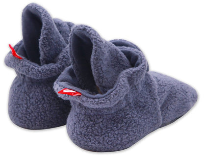 Zutano Cozie Fleece Gripper Baby Bootie - Denim Navy, 12m