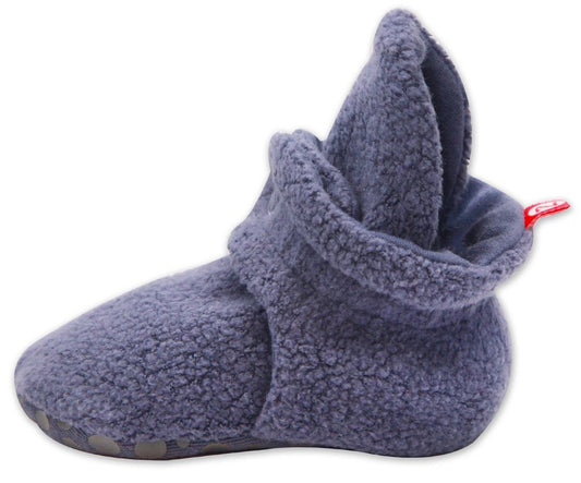 Zutano Cozie Fleece Gripper Baby Bootie - Denim Navy, 12m