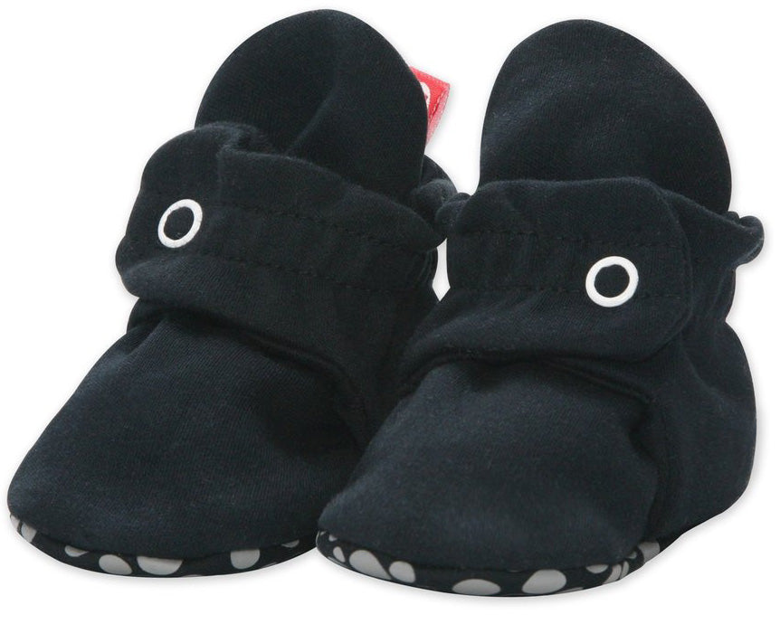 Zutano Organic Cotton Gripper Baby Bootie - Black, 12m