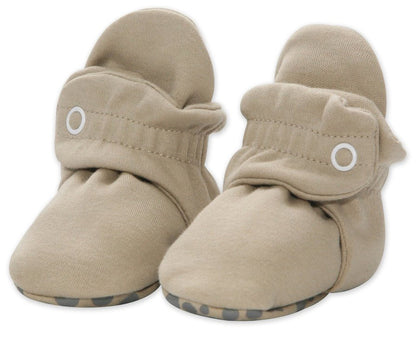 Zutano Organic Cotton Gripper Baby Bootie - Khaki, 12m