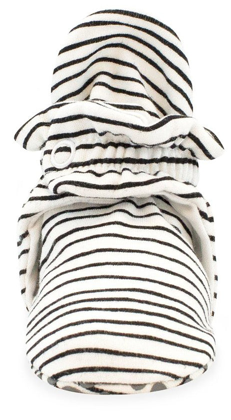 Zutano Organic Cotton Gripper Baby Bootie - Pencil Stripe, 12m