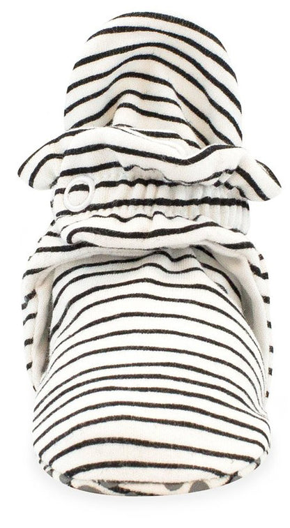 Zutano Organic Cotton Gripper Baby Bootie - Pencil Stripe, 3m