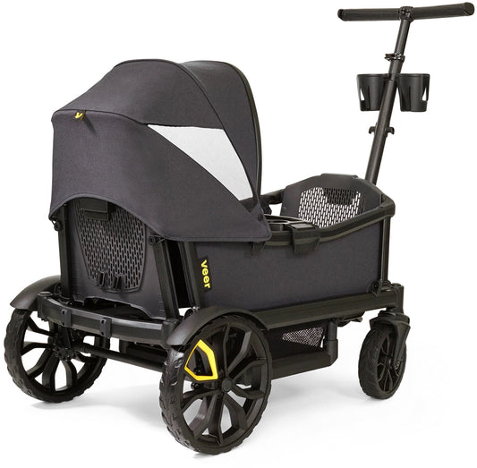 Veer Cruiser (2 Seater) Stroller Wagon + Sidewall Kit + Canopy Bundle - Rose Quartz