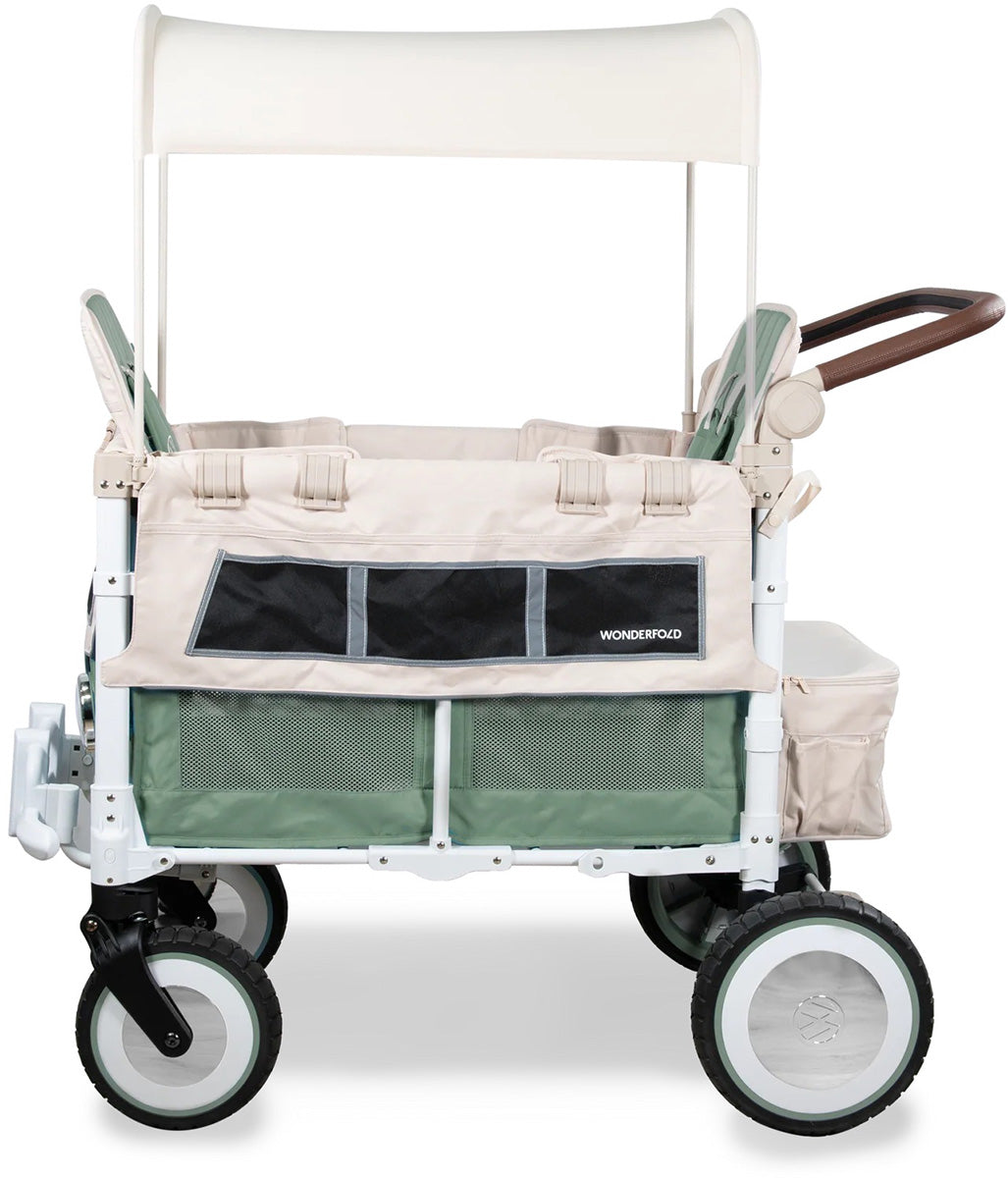 WonderFold VW2 Volkswagon Double (2 Seater) Stroller Wagon - Sage Green