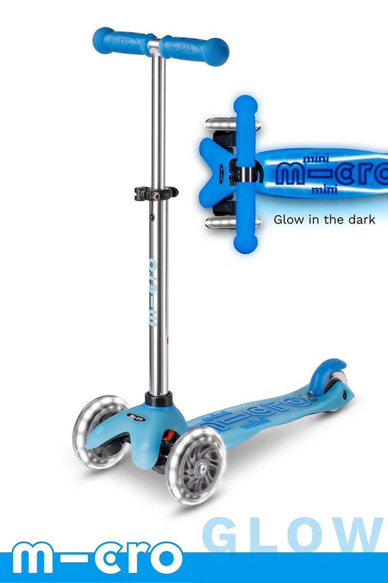 Micro Kickboard Micro Mini Glow Plus LED Scooter (2-5 years) - Arctic Blue