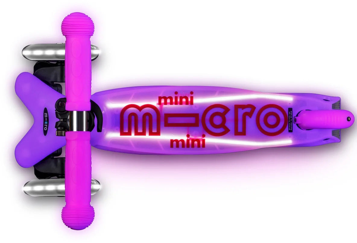 Micro Kickboard Micro Mini Glow Plus LED Scooter (2-5 years) - Frosty Pink