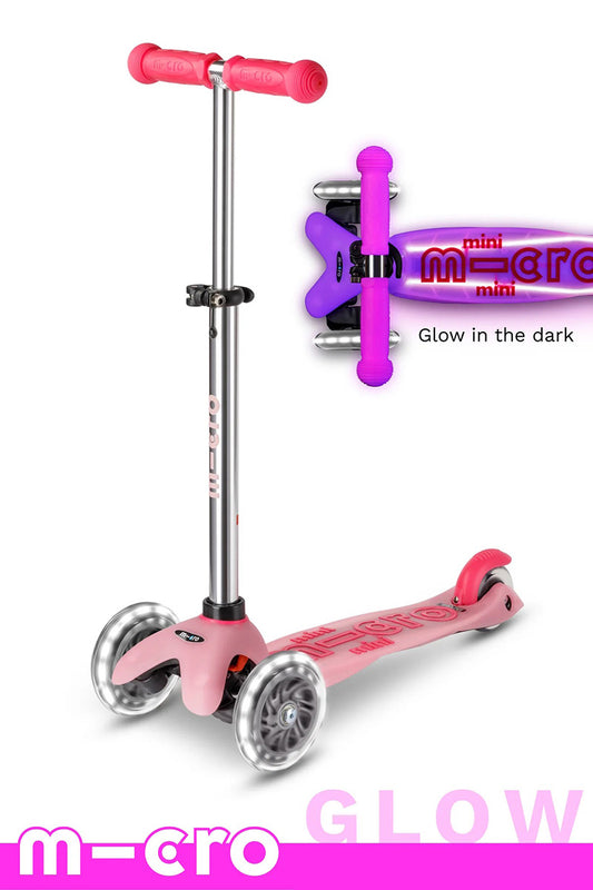 Micro Kickboard Micro Mini Glow Plus LED Scooter (2-5 years) - Frosty Pink