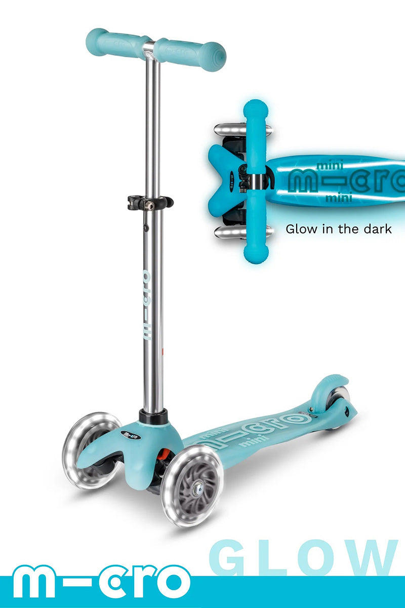 Micro Kickboard Micro Mini Glow Plus LED Scooter (2-5 years) - Glacier Aqua