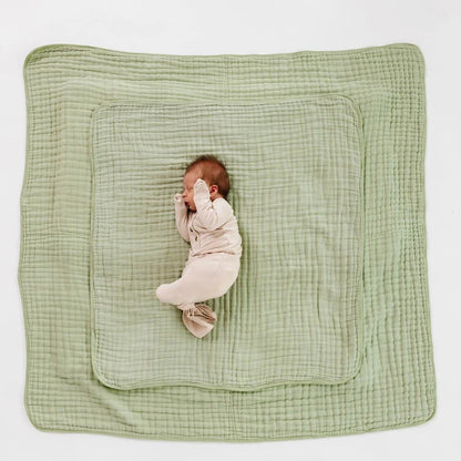 Lou Lou & Company Cloud Muslin Quilt - Sage, Small