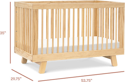 Babyletto Hudson 3-in-1 Convertible Crib with Toddler Bed Conversion Kit - Natural