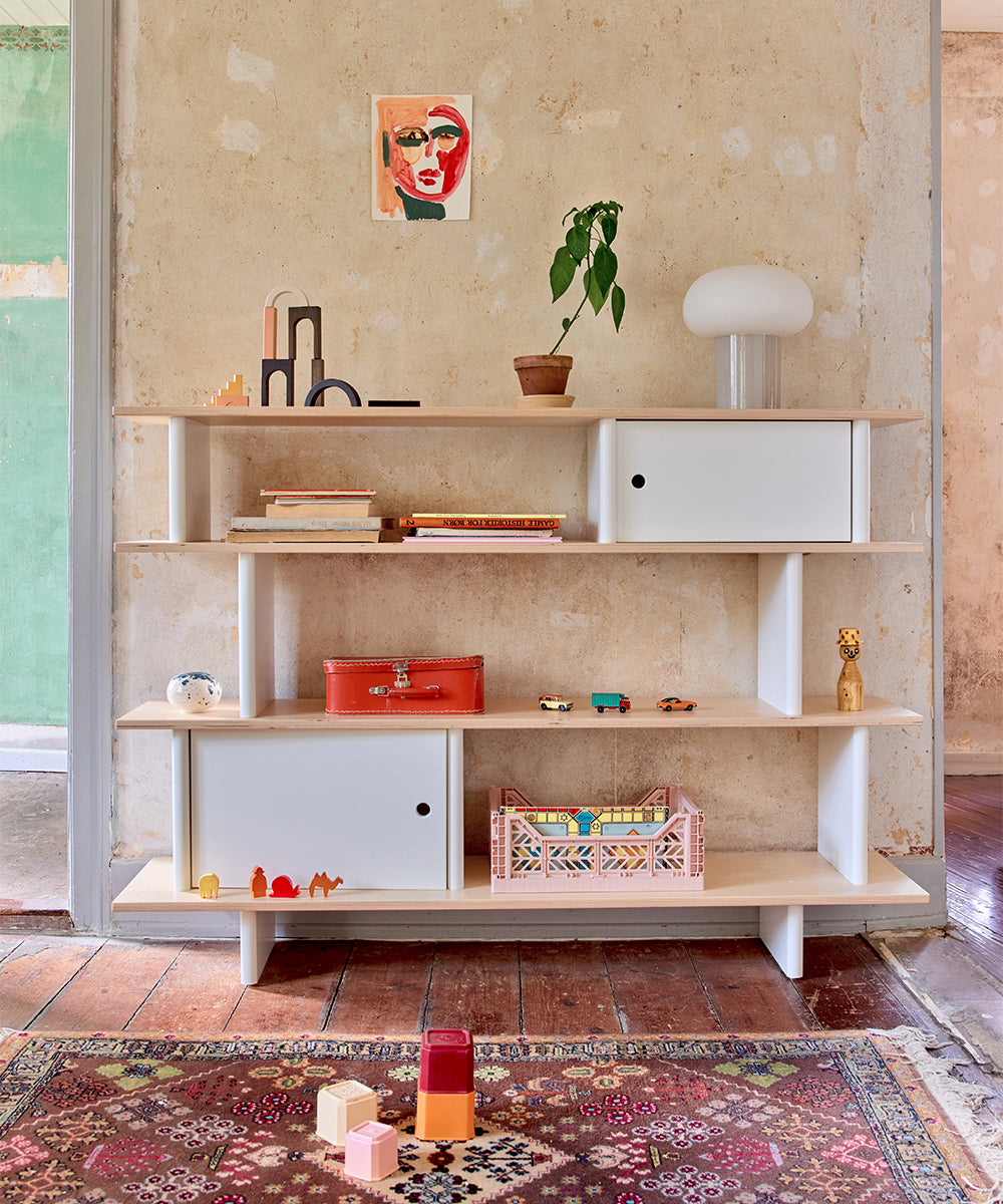 Oeuf Mini Library - White/Birch