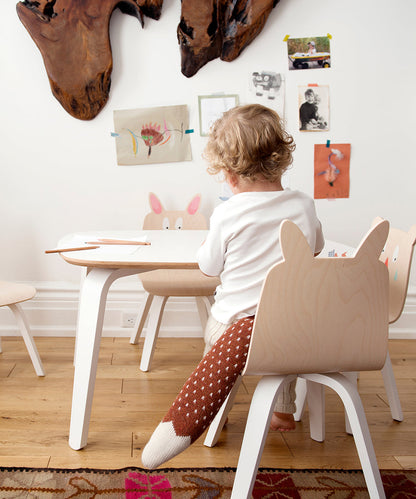 Oeuf Rabbit Play Chair (Set of 2) - White/Birch